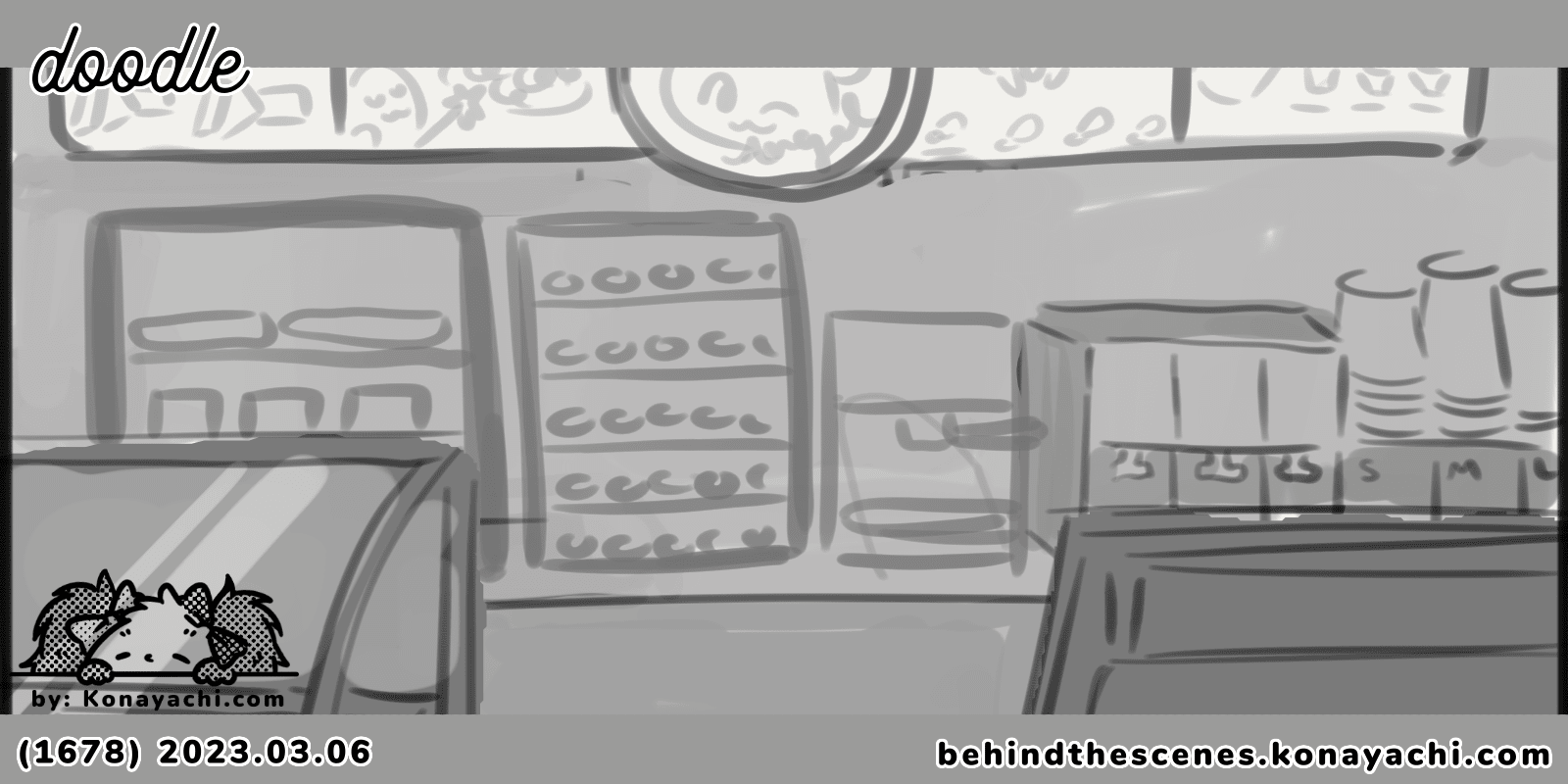 (1678) Angel Fast Food concept / doodle