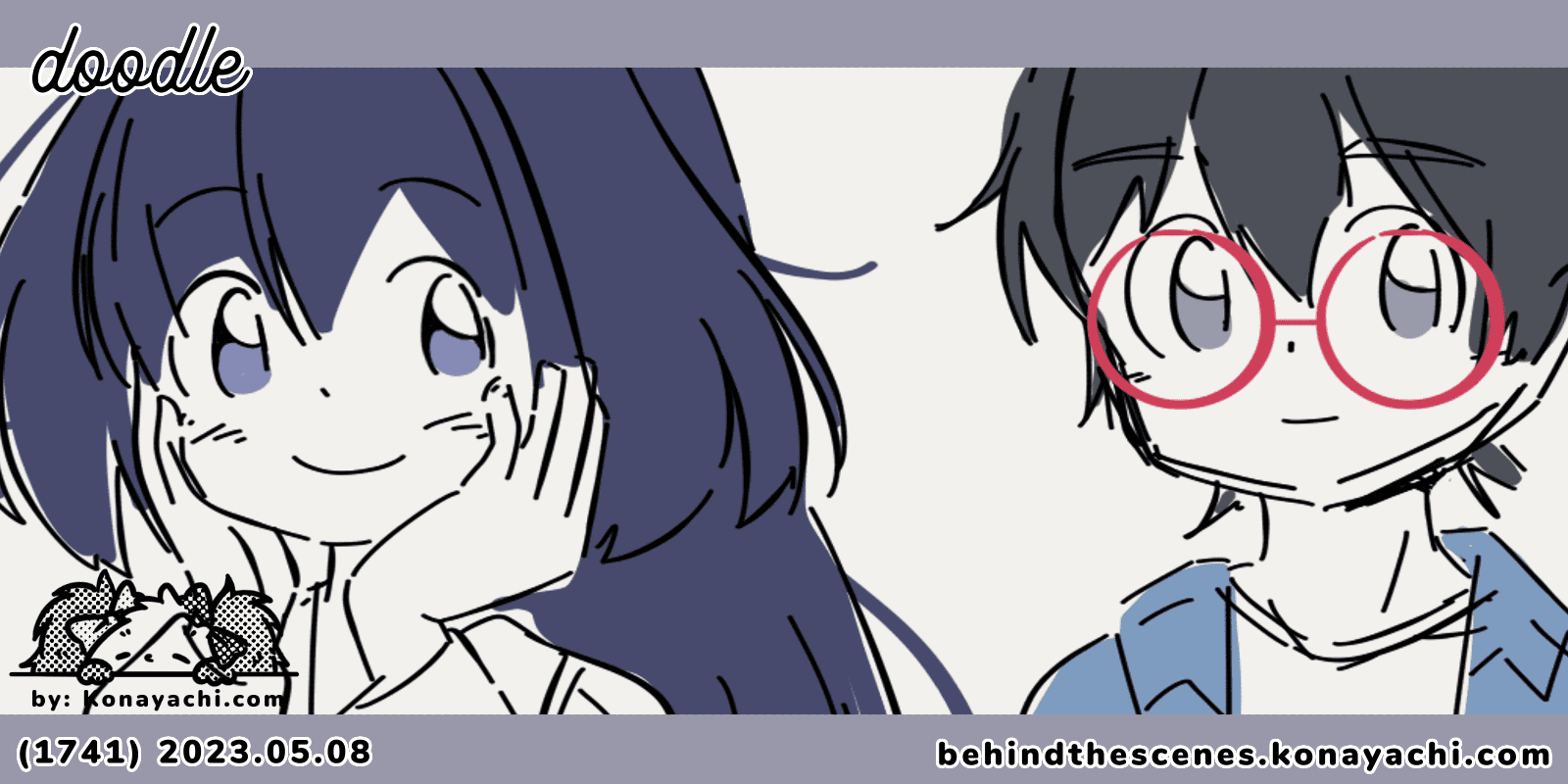 (1741) Bell and Haru outfits doodle / Blooming Chimes