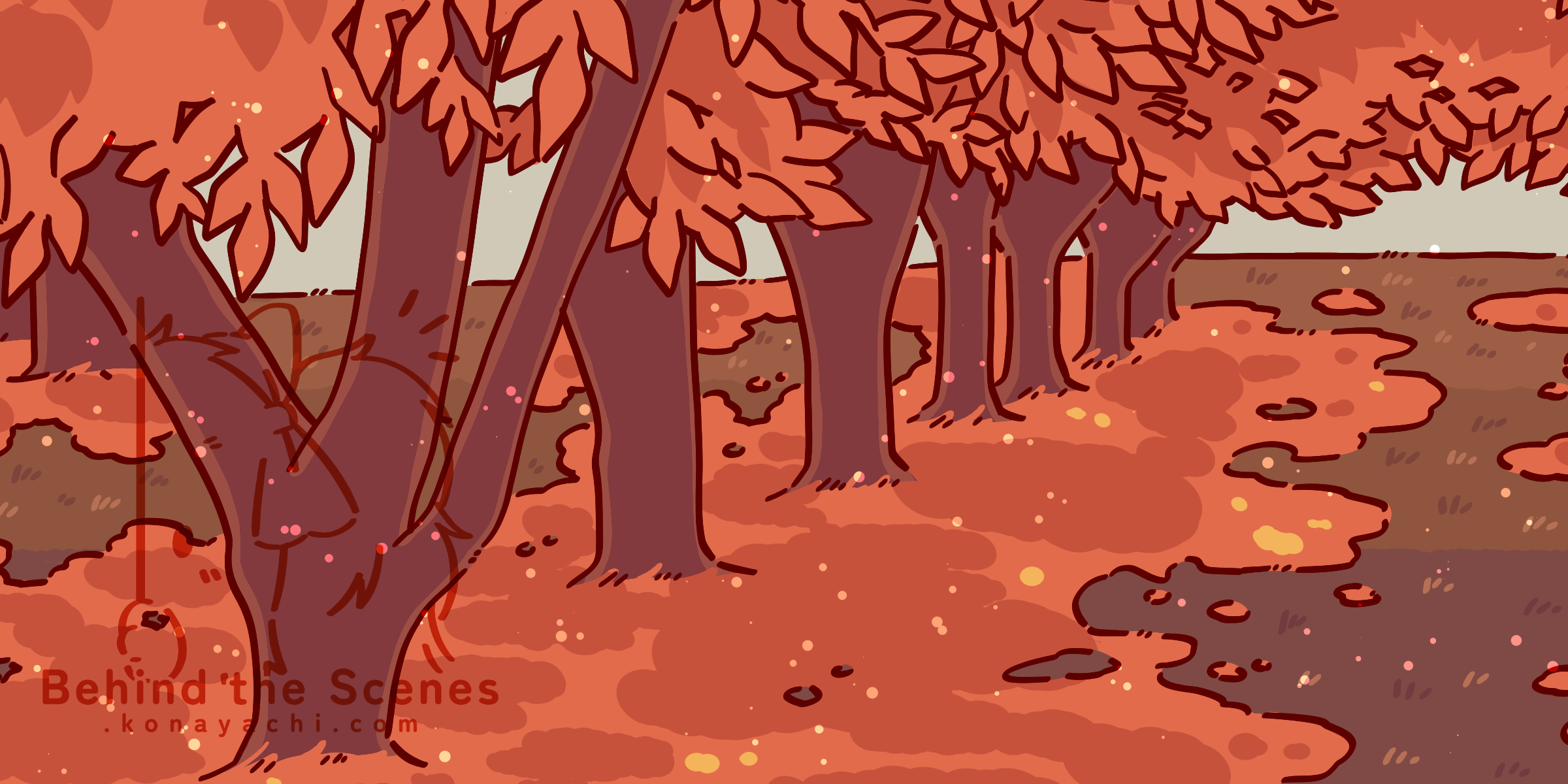 (1938) Background: apple orchard