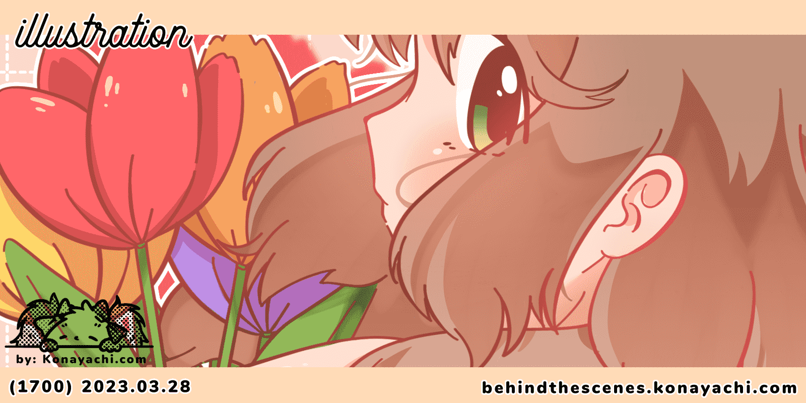 (1700) Tulips hug / illustration