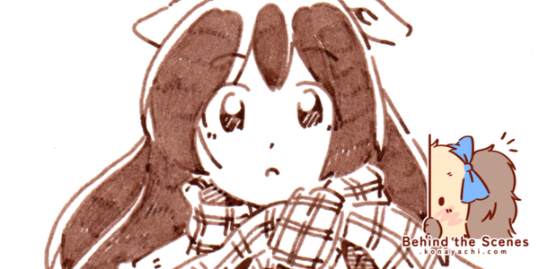 2729. Plaid scarf Bell (ink doodle)