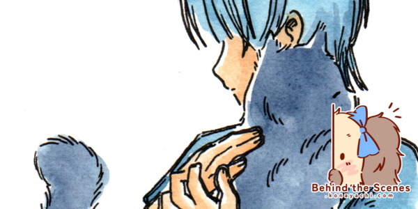 2974. Cuddling with Fei 2 (watercolour painting + timelapse video)